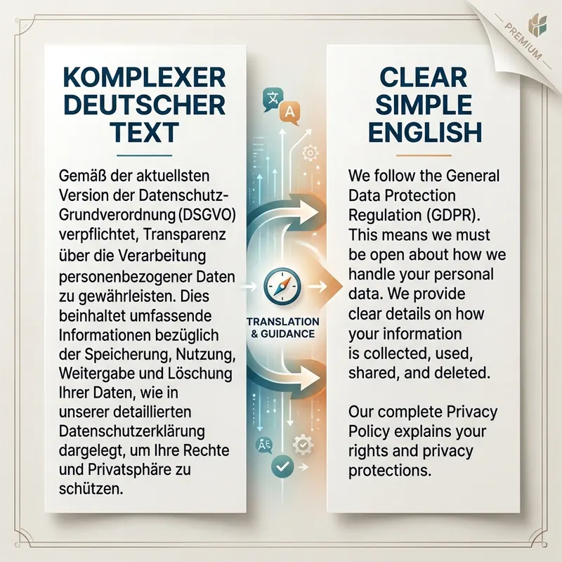 Clear English document translation